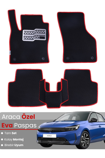 stiloto OPEL CORSA F BENZİNLİ (2019-2025) Uyumlu EVA Paspas Tam Set–Araca Öze...