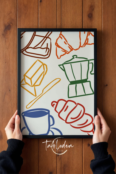 tablodea Poster înrămat cu decor colorat pentru colțul cafelei, TD Pinterest ...