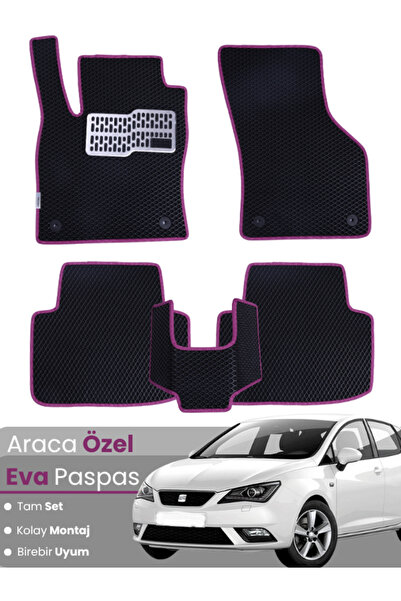 stiloto مجموعة كاملة من دواسات EVA متوافقة مع سيارة سيات إيبيزا ستيشن واجن (2...