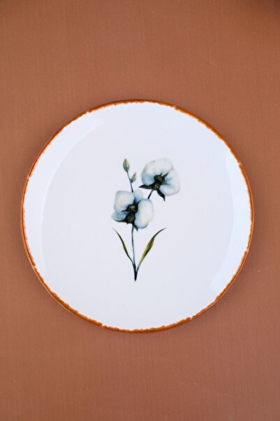 tabakevi Tabak Evi Porcelain Azalea Flat Plate 19.50cm Aly3 Single