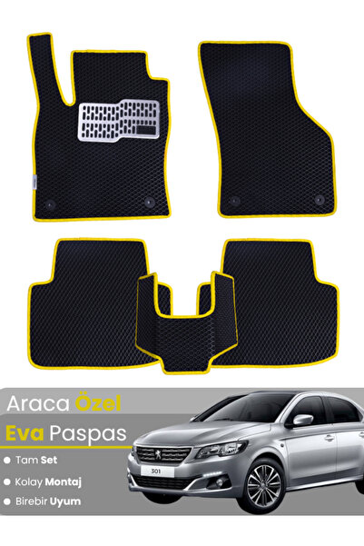 stiloto PEUGEOT 301 (2012-2025) Uyumlu EVA Paspas Tam Set–Araca Özel,Oto Pasp...