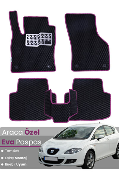 stiloto مجموعة كاملة من دواسات EVA متوافقة مع سيات ليون 1P (2006-2012) - دواس...