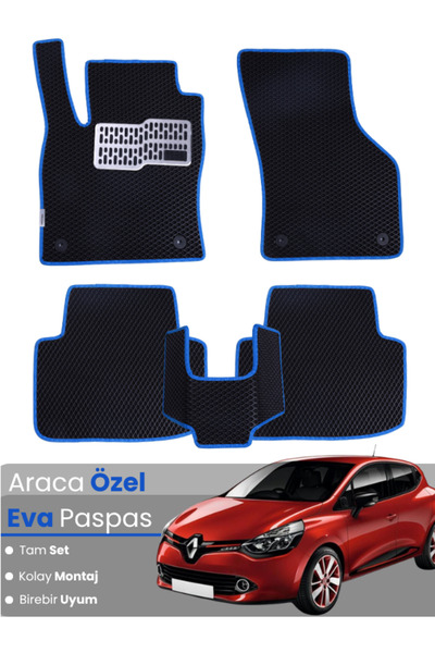 stiloto مجموعة كاملة من دواسات EVA متوافقة مع رينو كليو 4 (2012-2019) - خاصة ...