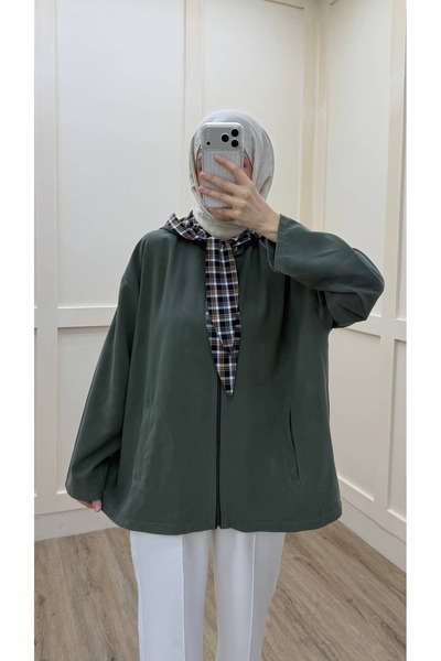 Minharir Jachetă elegantă de damă cu detaliu în carouri - Jachetă elegantă, c...