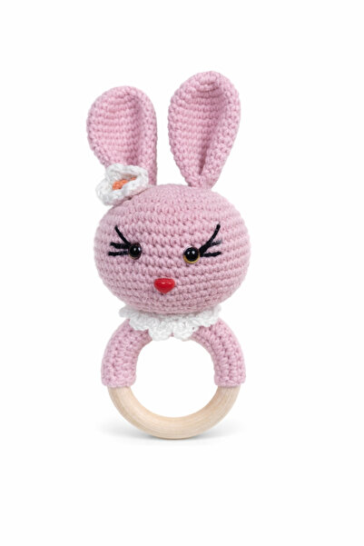 nuramigurumi Amigurimi Tavşan Örgü Çıngırak, Diş Kaşıyıcı, Organik Oyuncak