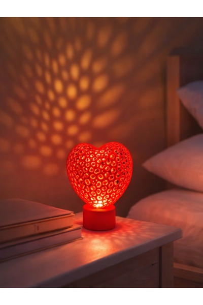 PLUS LIGHT Kalpli Dekoratif LED Gece Lambası | Romantik Masa Lambası LED Mum ...