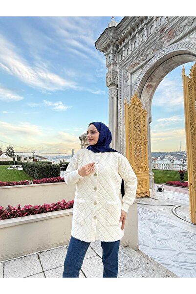 LUNES Women's Bearded Soft Knit Cardigan