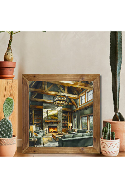 Tuba Decor Square Painting with Wooden Frame