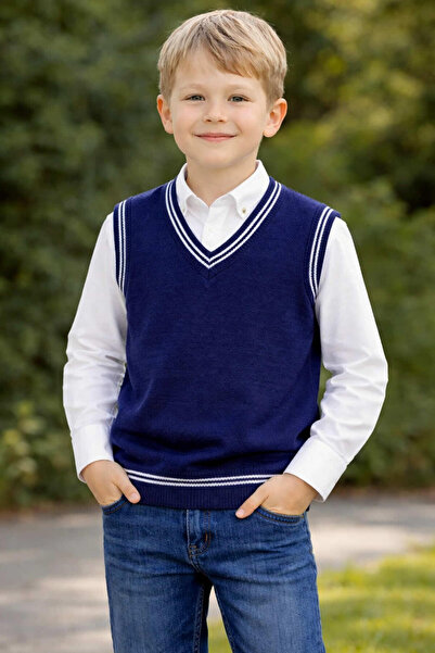 krm kerem bebe Pulover pentru copii cu decolteu în V și dungi, potrivit pentr...