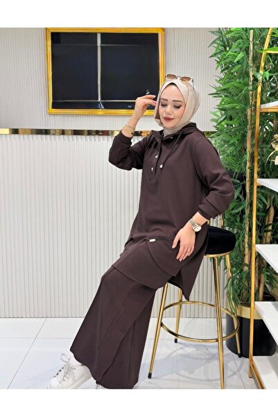 ayşe akay Hooded Button Detailed Double Breasted Suit