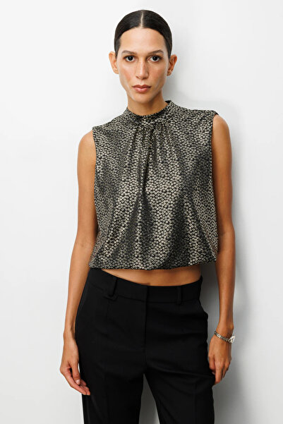 ON TRİKO Bluză crop fără mâneci cu imprimeu floral 62314