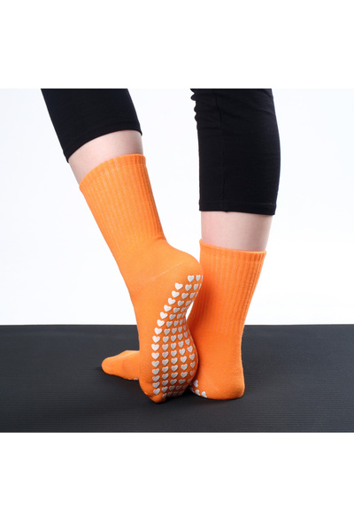 Lazen Women's Yoga Pilates and Reformer Socks - Heart Pattern Non-Slip Sole -...