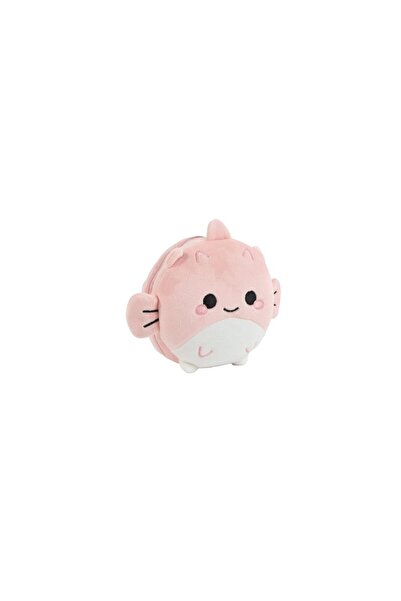 Midi Travel Neck Pillow with Eye Mask - Pink Fish Design