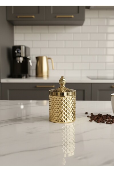 RED KİTCHEN Diamond Lüks Gold Şekerlik ve Sunumluk