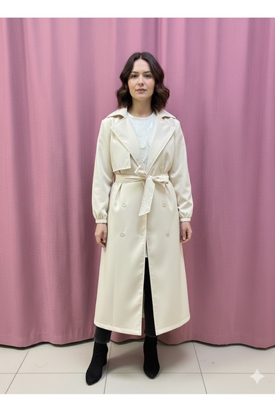 SİBELGİYİM DÜZ MODEL KADIN TRENÇKOT