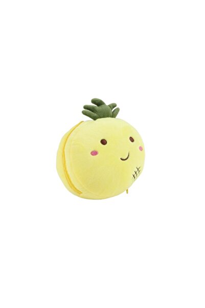 Midi وسادة رقبة للسفر مع قناع للعين - تصميم أناناس أصفر