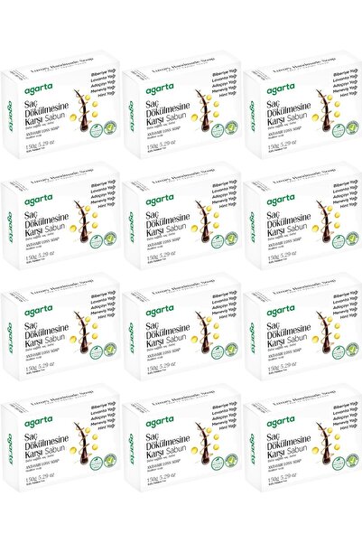 Agarta Handmade Natural Soap 150Gr Anti-Hair Loss (Set of 12)