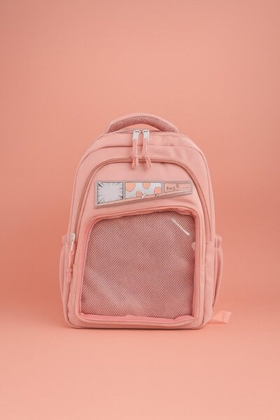 Midi Stylish Pink Backpack for Kids