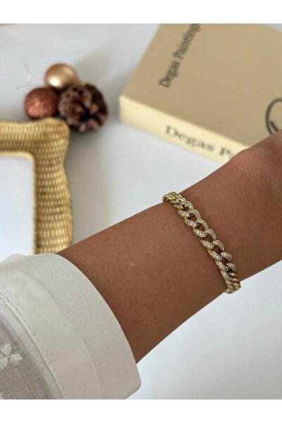 XUPING JEWELRY Special Series Medium Thick Xp Chain Gold Bracelet with Zircon...