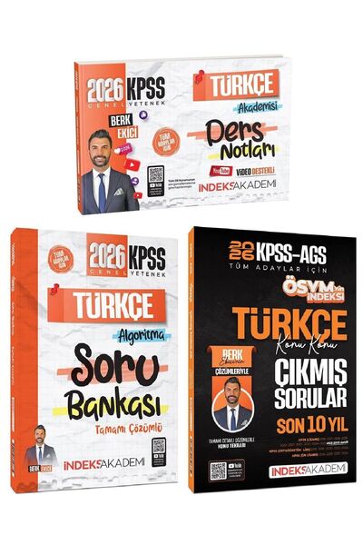 İndeks Akademi 2026 KPSS Türkçe Video Ders Notları + Soru Bankası + Çıkmış So...