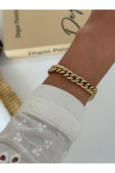 XUPING JEWELRY Special Series Gourmet Zircon Stone Detail Thick Xp Gold Bracelet