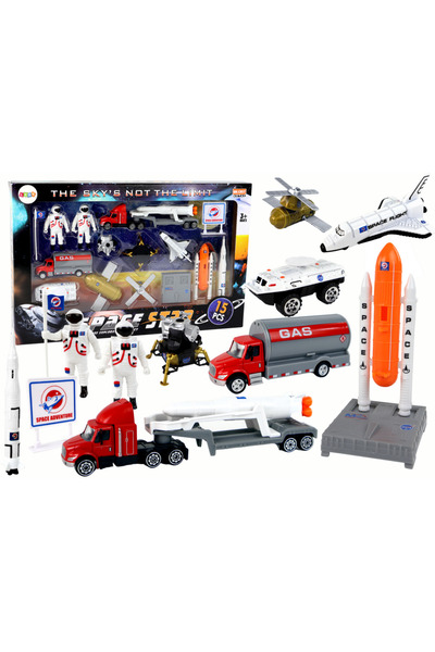 LEAN Set de jucării spațiale, astronauți, navetă și vehicule