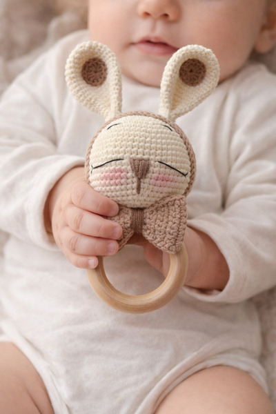 HANDEMEK Amigurumi Diş Kaşıyıcı Çıngırak