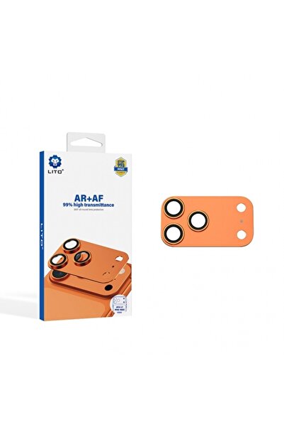 Lito Crown Halo AR+AF iPhone 17 Pro Max Kamera Koruyucu Kozmik Turuncu