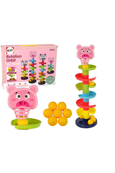 LEAN Tobogan educativ cu bile, 6 niveluri și pușculiță, 3 ani+