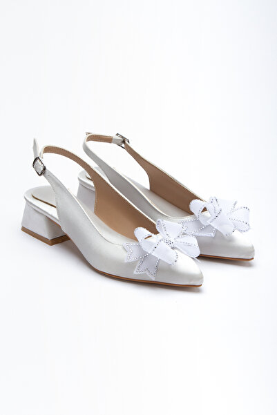 UYEGE Sydney Series Bride & Guest Women's Ribbon Detailed Short Heel Shoes