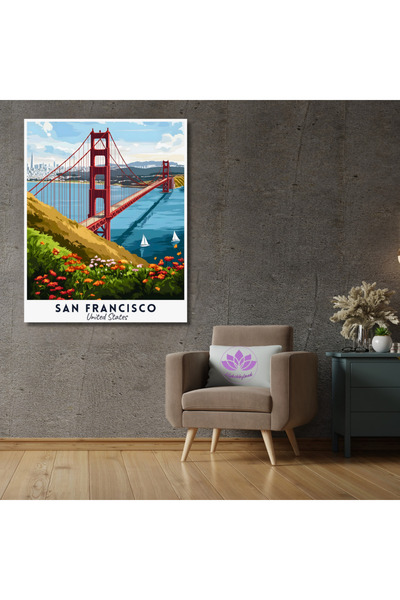 LİLYHOBBYLAND Sayılarla Boyama Seti Dünya Şehirleri 40x50cm: SAN FRANCISCO-UN...