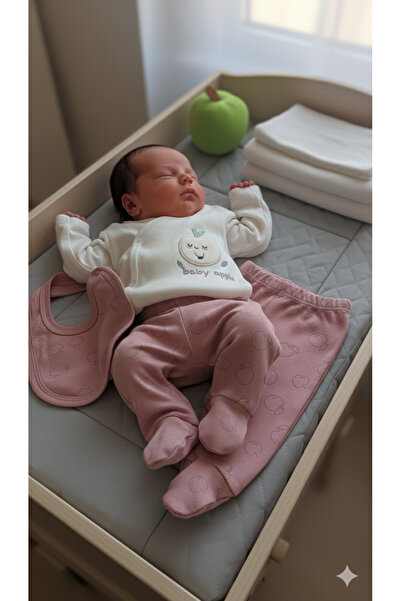 Baby Baskılı Kız Bebek 5’li Takım Seti