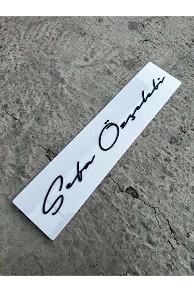 taş pleksi PLEKSİ DEKOR PLAKA | İMZA MODELİ | ULTRA PARLAK KİŞİYE ÖZEL İSİMLİ