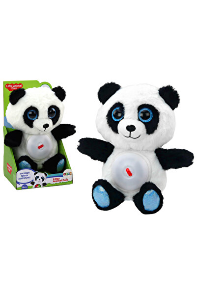 LEAN Lumină de noapte Ursuleț Panda Adormit, jucărie de pluș 30 cm, muzică de...