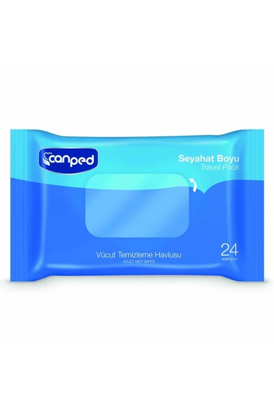 Canped Vücut Temizleme Havlusu Seyahat Paketi 14 x 20 Cm 24'lü