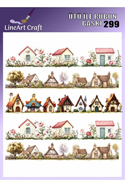 LİNEART Ütü ile Rubon Baskı Transfer No:RB299-30x30cm