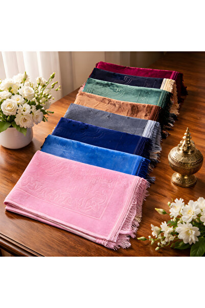 PIRISA 8 ألوان 8 قطع سجادة صلاة ملونة من القطيفة هدية للتوزيع في الحج والعمرة...