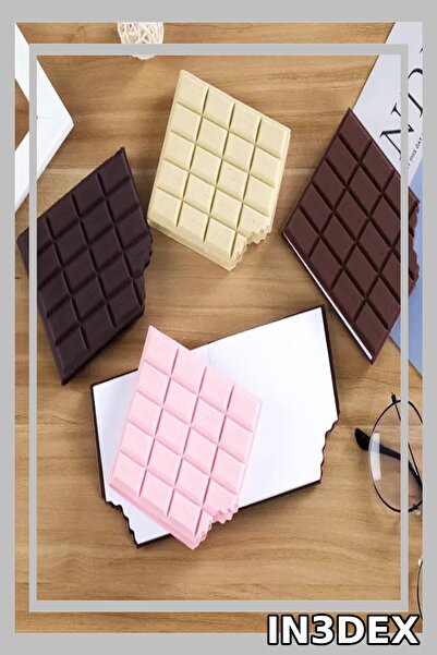 İN3DEX Çikolata Görünümlü Kokulu Not Defteri Tatlı Tasarım Hediyelik 100-140 ...