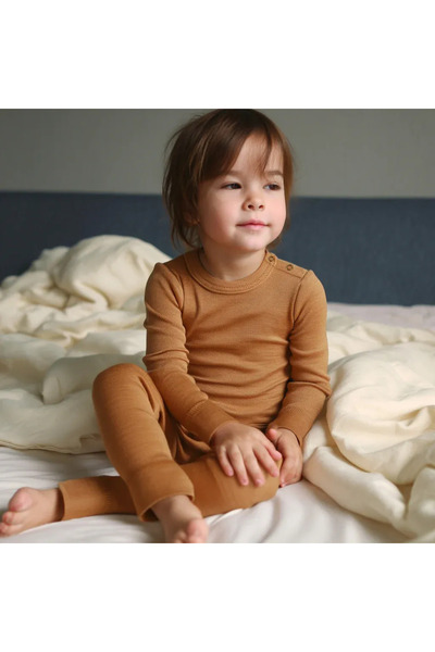 Lille Barn Pantaloni de corp lână merino copii - Argan Oil