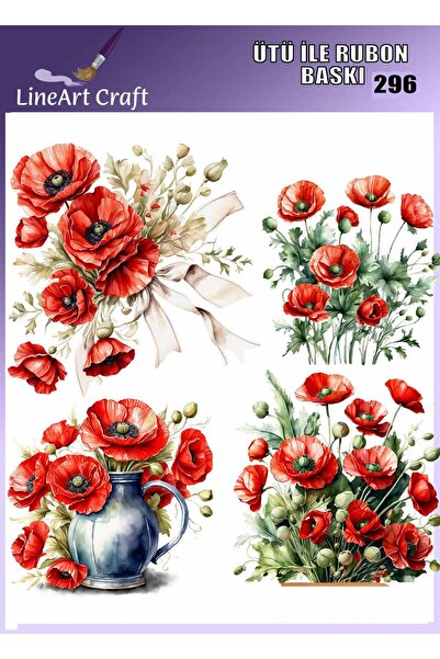 LİNEART Ütü ile Rubon Baskı Transfer No:RB296-30x30cm