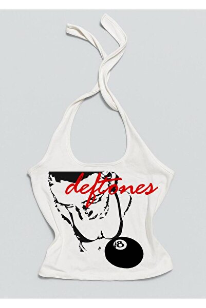 MAYDAY CULTURE Bluză crop top cu gât halter pentru femei, din Lycra