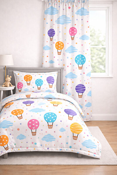 AYSHOME Ays Home Balloon Pattern Children's Quilt Pillowcase Background Curta...