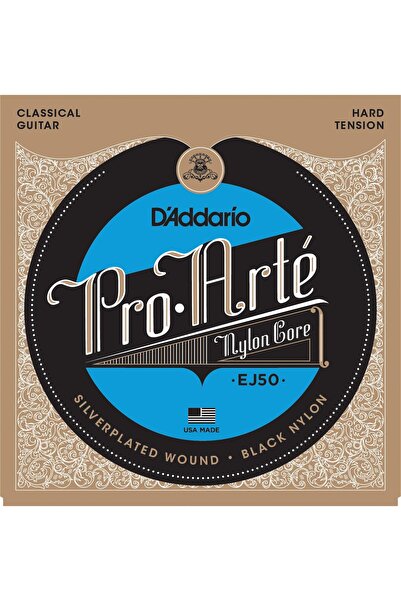 Daddario D'Addario EJ50 Pro-Arte Black Nylon Klasik Gitar Tel Seti (Sert/Hard...