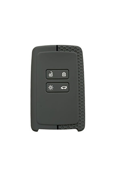 AutoHan Keys غطاء رينو كليو 5 ميجان 4 بنمط خلية النحل باللون الرمادي والأسود
