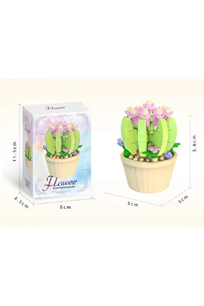 Gekan Küçük Boy, Saksılı Çiçek Figür, Kendin Yap Yapboz YENICCK00010