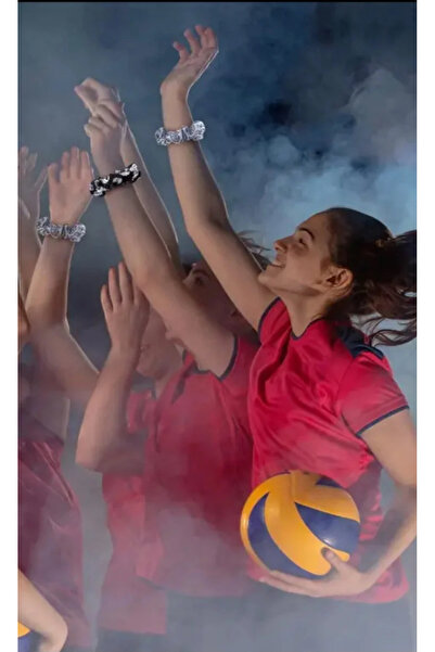 CN 1Pcs Volleyball Hair Rubber Band-Sportsman Elastic Satin Hairpins,For Wome...