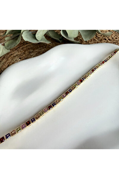 Generic Brand Colorful Square Stone Tamtur Bracelet (17+2 cm)