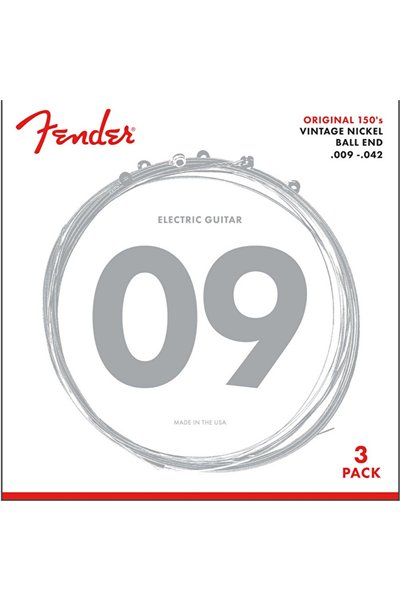 FENDER 0730150309 Original 150 Pure Nickel Elektro Gitar Teli 3'lü Paket (09-42) | Saf Nikel Sarım