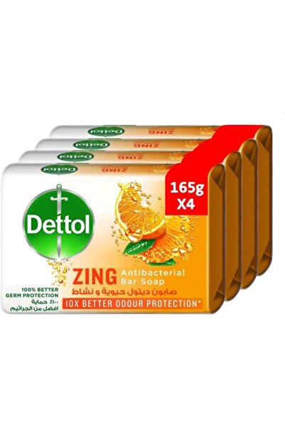 Dettol صابون زينج | 4 قطع | 165 جرام