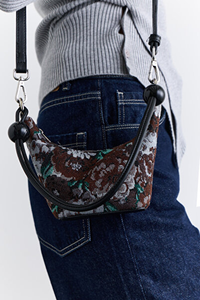 Manuka Jacquard Patterned Mini Bag Brown